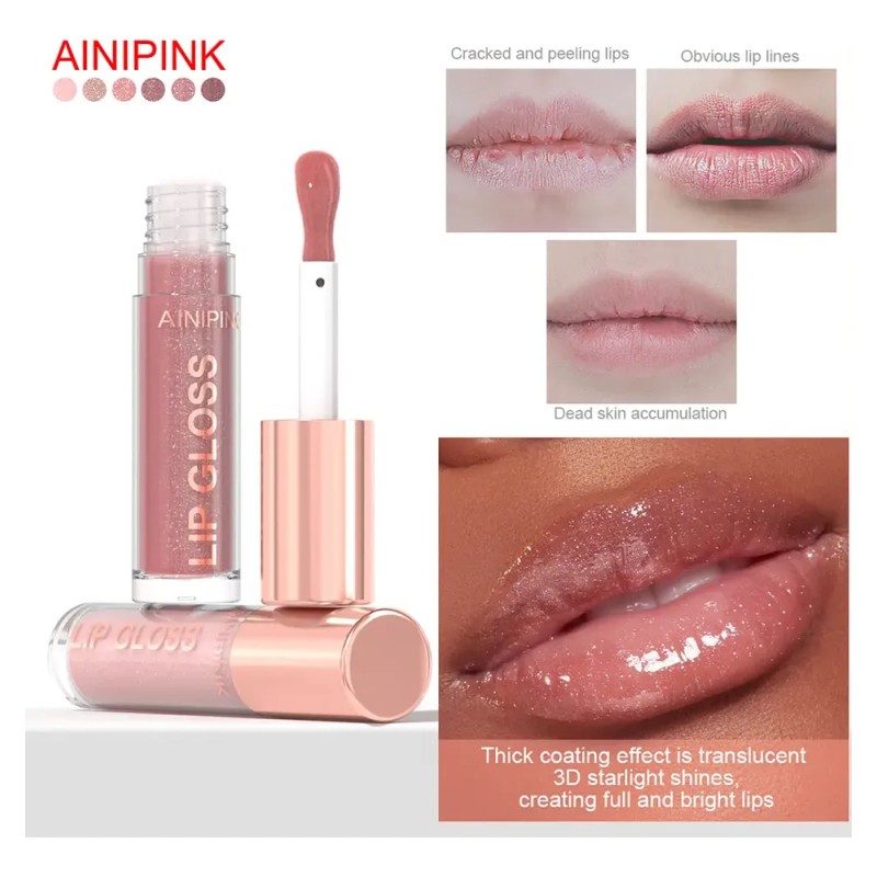 Set De Brillos Labiales Hidratantes Ainipink Perlados