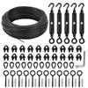 hannger String Light Hanging Kit, Full Black Globe String Lights