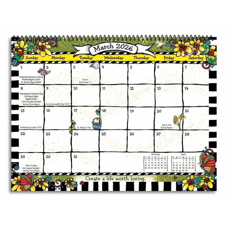 Blue Mountain Arts 2026 Wall Calendar — My Incredible Granddaughter,