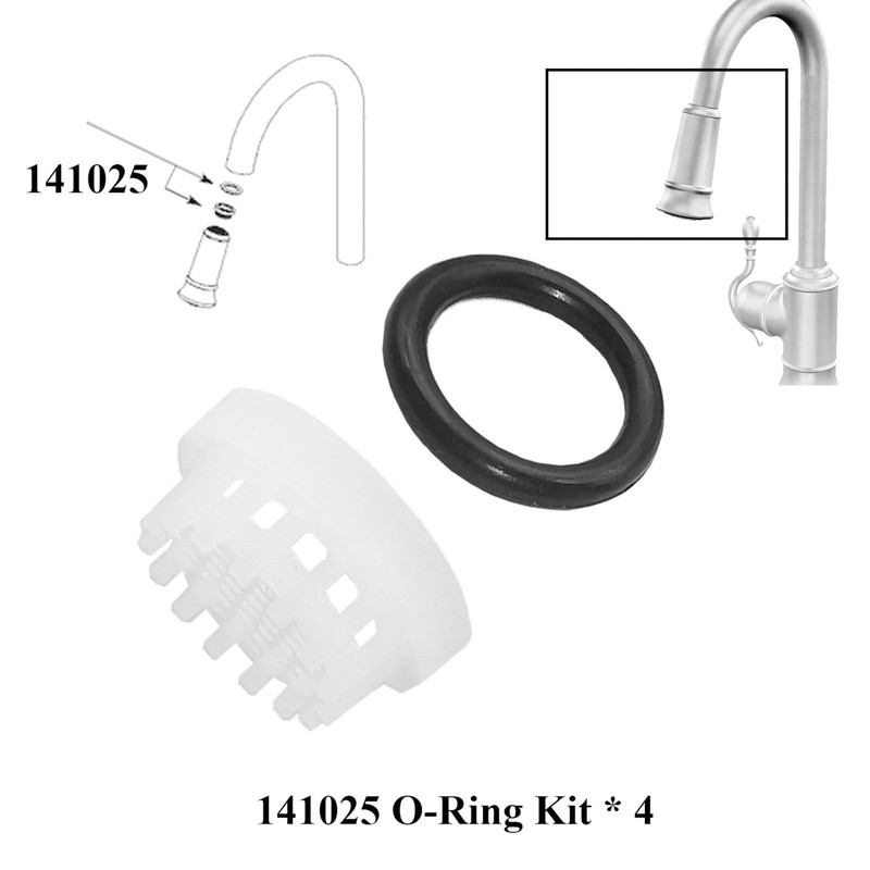 4 Pcs 141025 O-Ring Kits, Replacement Parts for Pull-Down Faucets