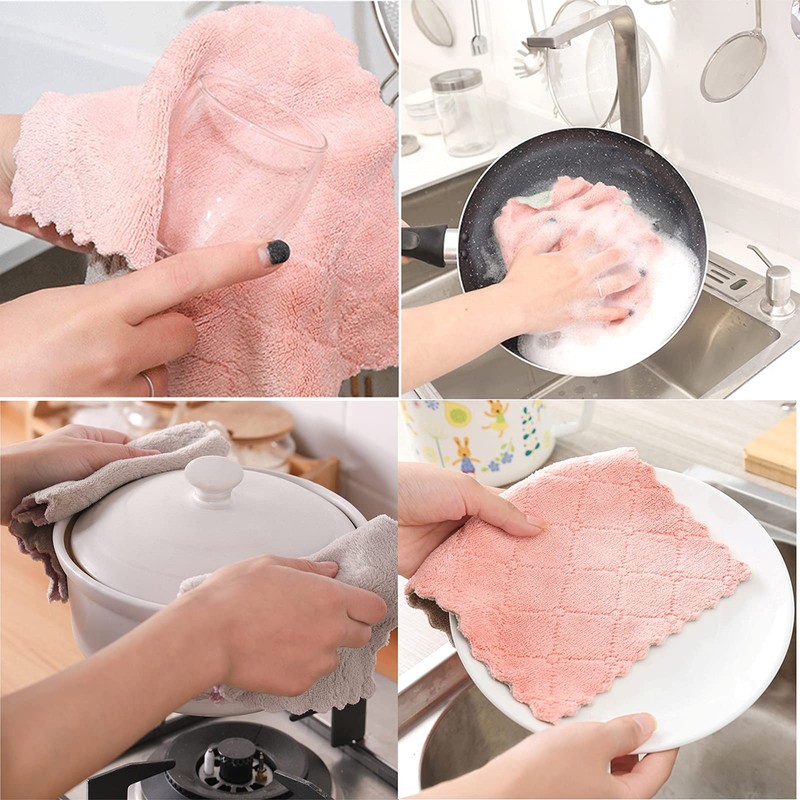 SAOYOAS - Paquete de 20 toallas de cocina de secado