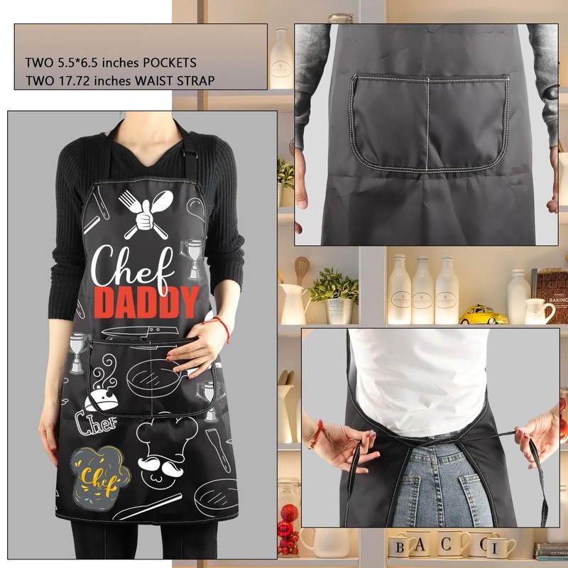 BNQL Chef Daddy Apron for Dad Chef Gift Dad Kitchen