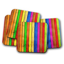 Silver Kangaroo Coloured Boards Drinks Coasters - set of 4 drinks mats ideal new home present or housewarming gift