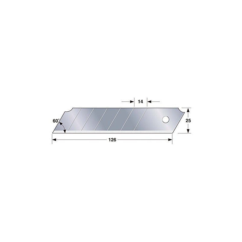 Tajima LB65-20H Spare Blades, Silver, 25 mm, Set of 20
