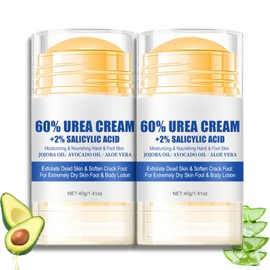 60% Urea Cream For Cracked Heels - Urea Foot Cream - Foot Cream for Cracked Heels and Dry Skin - Cracked Heel Repair Cream - Skin Care Hands & Feet - Intense Moisturiser with Jojoba Oil & Aloe Vera