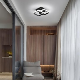 Comely Ceiling Light LED Ceiling Light 22 W 6500 K Cool White Square Black Modern Energy Efficient Aluminium and Iron Ideal for Living Room Bedroom Hallway Easy Installation