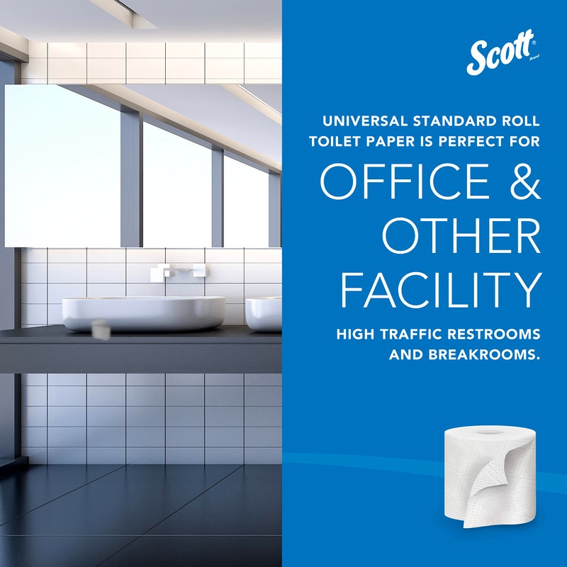 Scott Professional 100% Recycled Fiber Standard Roll Bulk Toilet Paper