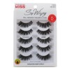 Kiss So Wispy Pompadour Lashes 5 Pairs (Pack of 3)
