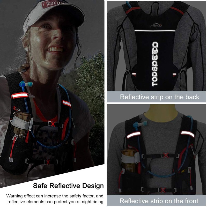 HINATAA Lightweight Hydration Vest Backpack, 5L 250g Running Hydration Backpack