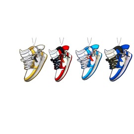 Rawan Air Freshener, Sneaker Accessories for Women, Girls and Men, Hanging Decor for Car Interior and Room (4 Pack)