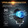 Work Light, 72W LED Work Light, 4.5 Inches, Round Work