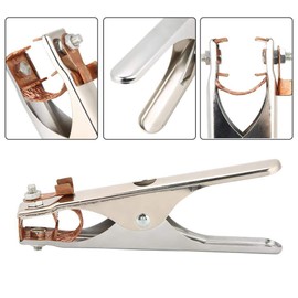 300A Electroplated Ground Clamp Copper Heavy Duty Arc Welding Earth Clip Replacement Part for Manual Welder