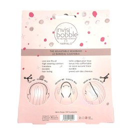 invisibobble Hairhalo We're Ornament To Be Head Band, White/Black, Adjustable Headband, Hairbands Made for Everyone - Individually Adapted to the Shape of the Head and Worn All Day with No Pain or Uncomfortable Pressure