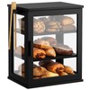 WOWLIVE Black Bread Box for Kitchen Countertop, Large 3 Layers