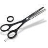 Professional Hairdressing Scissors Black Modelling Scissors 1-Sided Serrated Hair Cutting