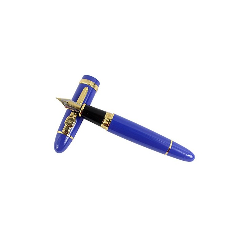 Jinhao 159 gran barril pesado pluma estilográfica media con clip