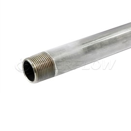 Supply Giant QDHM1218 18" Long Pre-Cut Galvanized Pipe with 1/2" Nominal Size Diameter