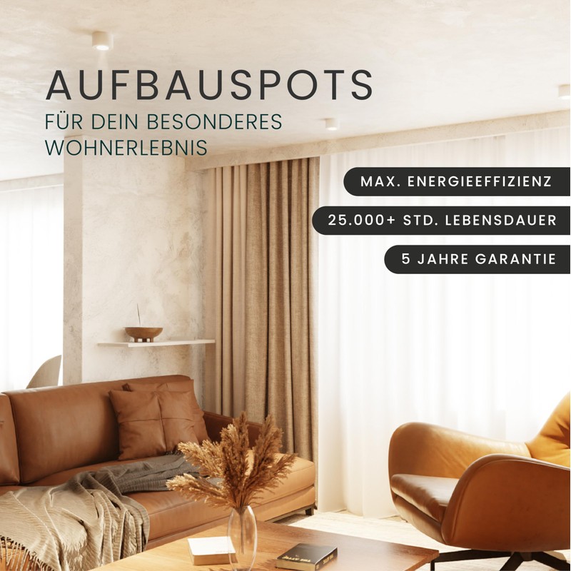 MATO 3x LED Surface-Mounted Spotlights White - Extra Flat &