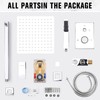 PGKKLE 12 Inch Rainfall Shower System - Wall Mounted Complete
