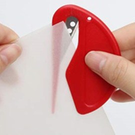 3 Pack Red Letter Opener with Sharp Blade, Wrapping Papers Cutter for Christmas Gift Wrapping, Paper Cutting Tool for Kraft Paper Roll Paper Scrapbooking Package Envelope Opener Cutter Cutting