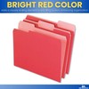 1InTheOffice Red File Folders Letter Size, File Folders with Tabs,
