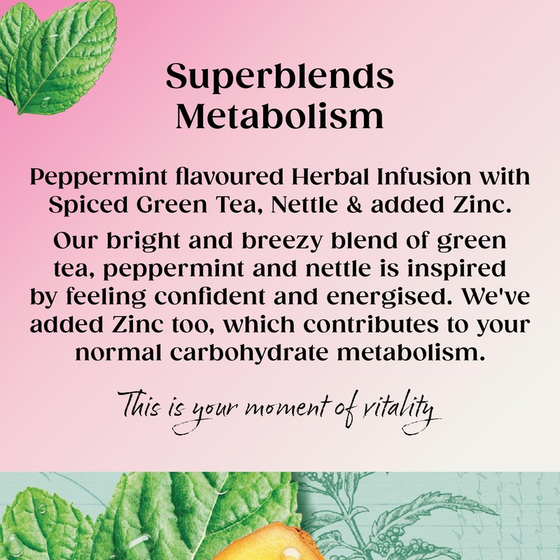 Twinings Superblends Metabolism Tea - Peppermint & Spiced Green Tea
