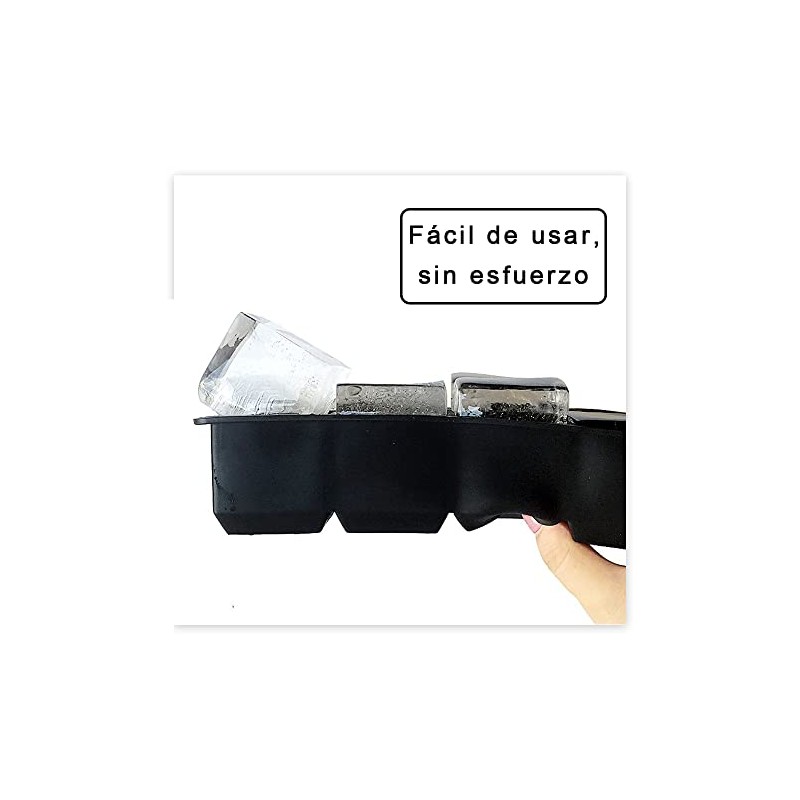 Slowton Moldes y Bandejas de Silicona para Hielo, Bandejas de