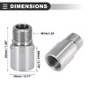 Motoforti Universal Bicycle Pedal Extender Adapter, Silver Tone, 1 Pair