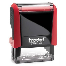 Custom Made Trodat 4911 Clothing Marker "Property Of" Self-Inking Stamp - Black Ink
