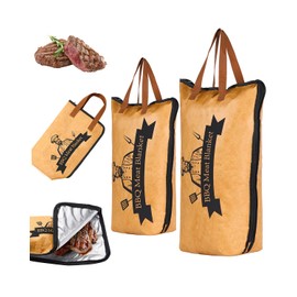 2 Pack BBQ Blanket for Resting Meat,Reusable Reat Insulated Resting Bag for Large Brisket/Pork Shoulders/Turkeys,Wide Mouth Design,Perfect for Grilling&Smoking,Durable&Washable(21in&18in) (2 Pack)