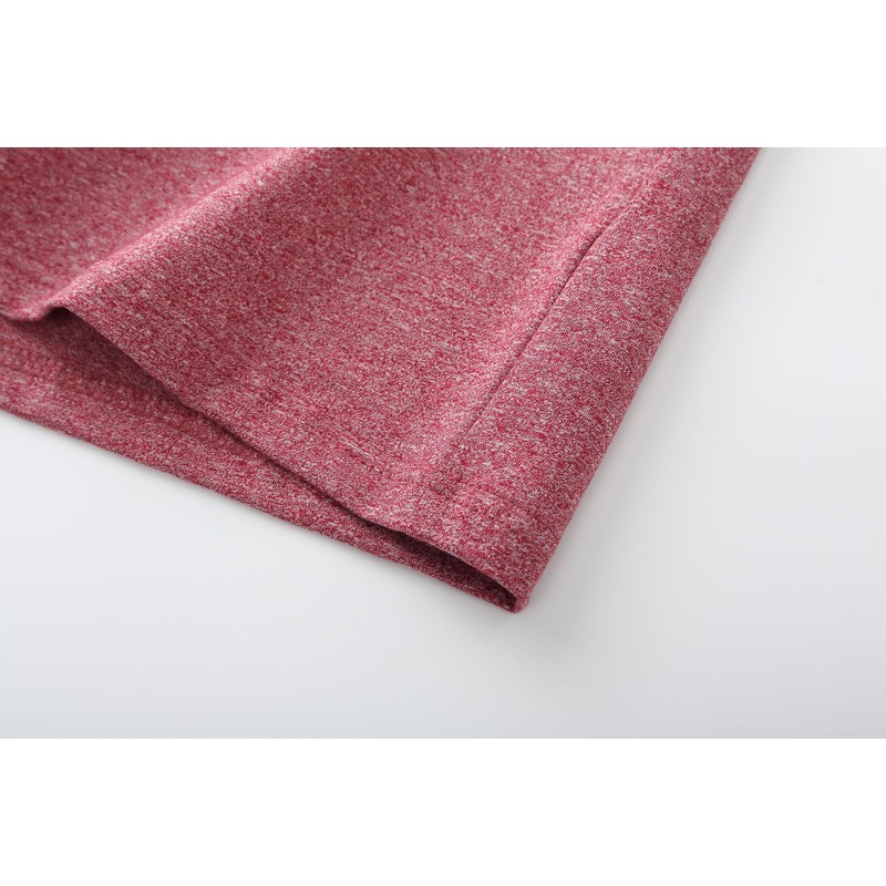 VEIISAR Men's Yarn-Dyed Cotton Stretch T-Shirt, Midweight，Red Gray 3XL