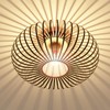 Tangkula Metal Flush Mount Ceiling Light, Antique Brass Metal Ceiling