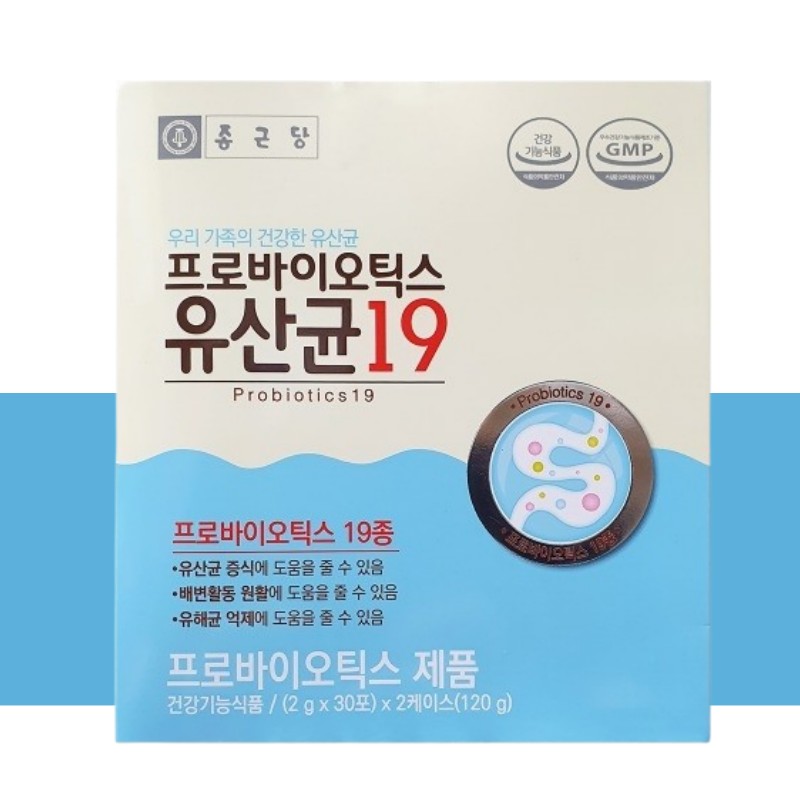 Chong Kun Dang 종근당 프로바이오틱스 유산균 60포 변비 배변활동 장내