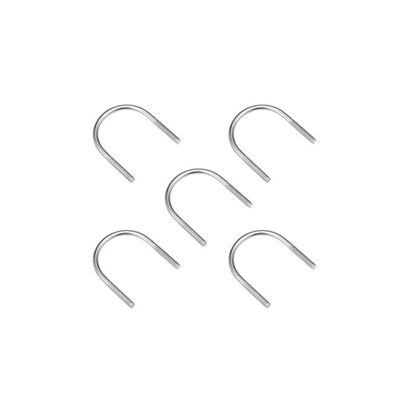 sourcing map Pack of 5 U-bolt M6 304 stainless steel
