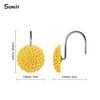 Sunlit Decorative Floral Shower Curtain Hooks, Dahlia Pinnata Flower Shower