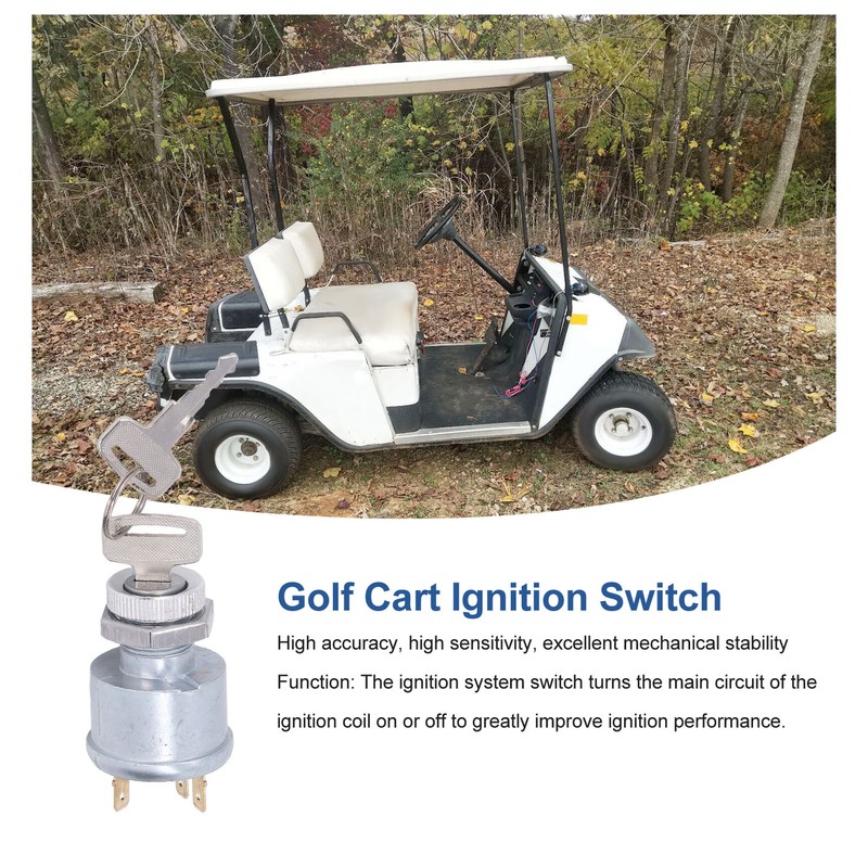 4Pin Ignition Key Switch High Performance Replacement for E‑Z‑GO Gas