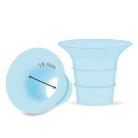 Maymom Inserto de brida de 0.748 in azul compatible con Elvie Single/Double Electric, Elvie Stride Cup (24 mm), compatible con Medela PersonalFit Flex Shield, no piezas de bomba de repuesto originale