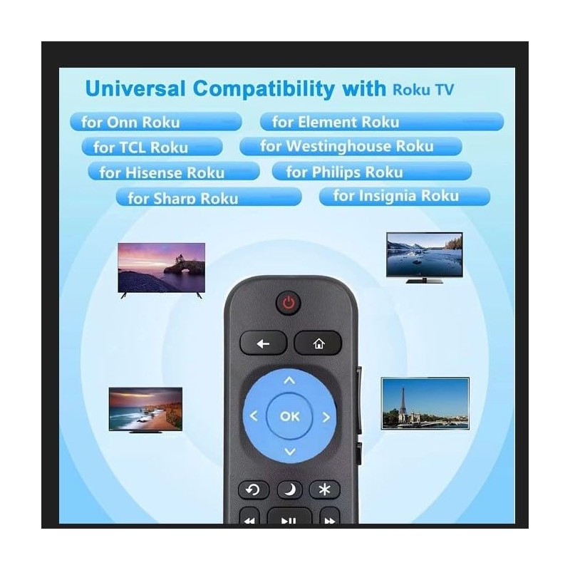 TCL ROKU Remote Compatible with All ROKU TVs, Including Sony,