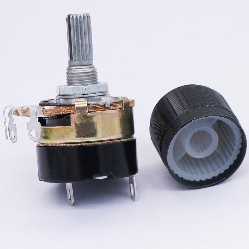 TWTADE 2Pcs 500K Ohm Single Linear Taper Dimmer Potentiometer with