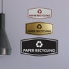 Fancy Paper - Letrero de reciclaje (plata cepillada), tamaño pequeño