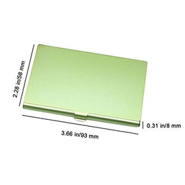 Professional Business Card Case Holder for Men or Women Aluminum Stainless Steel Metal Business Pocket Slim Thin Card Holder for 13-18 Cards (Green)