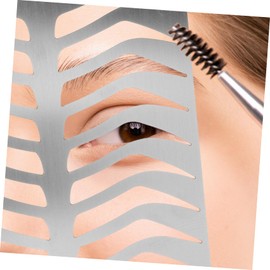 Housoutil 1piece Eyebrow Stencil Stainless Steel Eyebrow Shape Template for Makeup Practice Design for Custom Looks Includes Lip Mold for Versatile Use