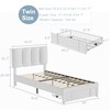 VECELO Twin Bed Frame with Storage Drawer, Heavy-Duty Platform Bedframe