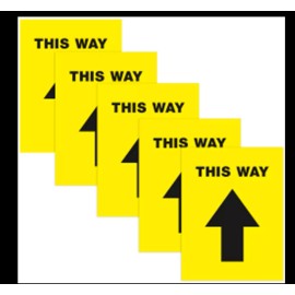 Avery 5pk This Way Directional Aisle Arrow Traffic Flow Floor Sticker Decal Sign