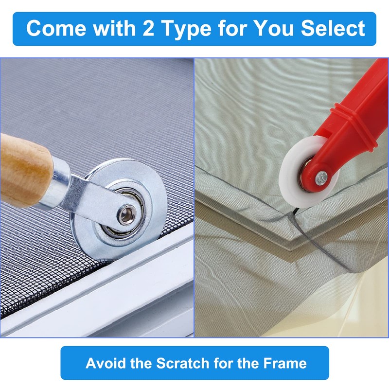 Window Screen Repair Kit Mesh Screen Spline Roller Repair Tools