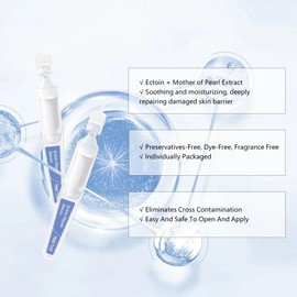 BACHERI Ectoin Repair Face Serum # 30 Pcs/Box Soft Ampoules - Moisturizing, Soothing, Hydrating, with OAT Kernel Extract and Mother of Pearl Extract, for Protecting and Brightening the Skin