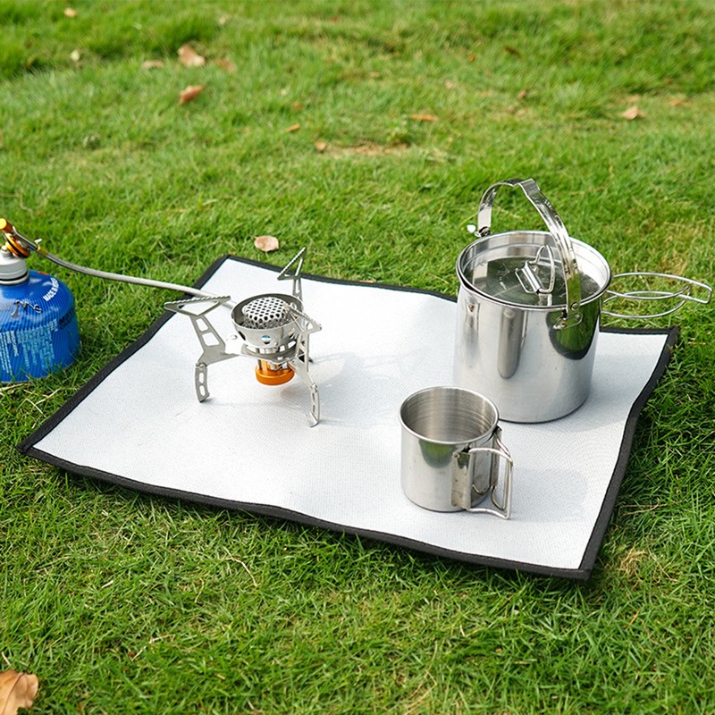 Outdoor Camping Fireproof Cloth Picnic Barbecue Heat Insulation Pad Flame