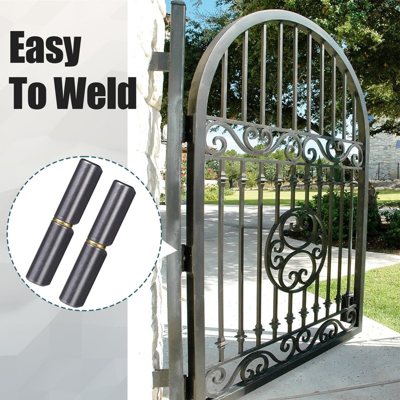 Pndeyo 10pcs Barrel Weld on Hinges, Detachable Metal Heavy Duty