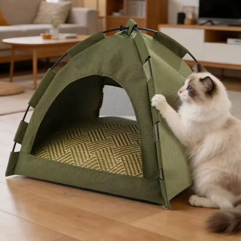 PawComfort Cat Bed Cave – Soft Detachable Cushion for Four