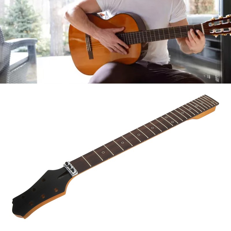 Guitar Neck Fingerboard 24 Fret 25.6in Smoothly Elegant Wood Electric